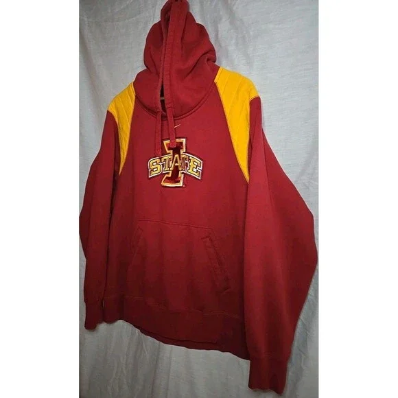 Iowa State Cyclones Nike Team Authentic Hoodie SweatShirt, Sz XL, Maroon/Yellow - Picture 3 of 10